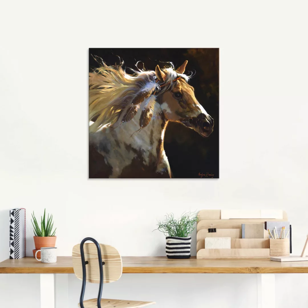 Artland Glasbild "Geisterpferd", Haustiere, (1 St.), in verschiedenen Größe günstig online kaufen