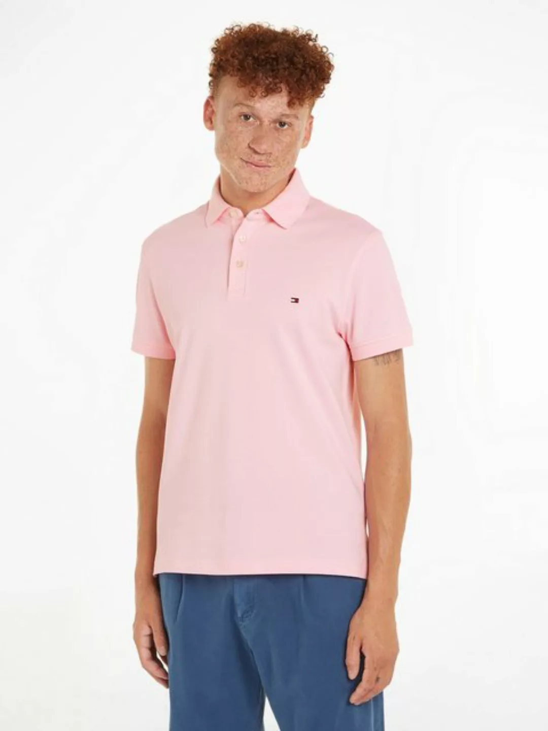 Tommy Hilfiger Poloshirt "1985 SLIM POLO", Markenstickerei, aus Baumwoll-Pi günstig online kaufen