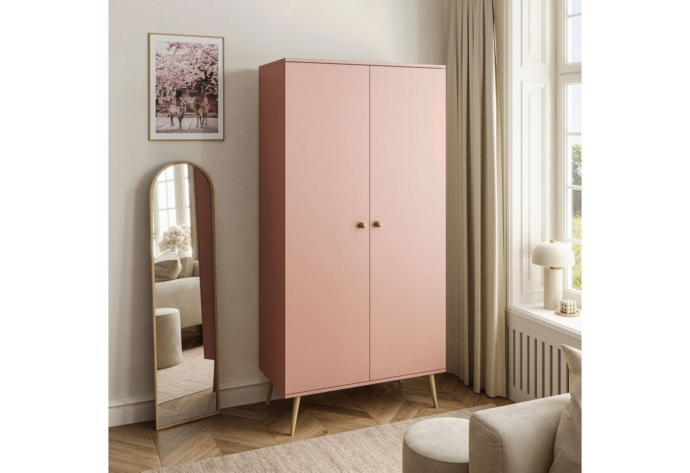 Lookway Kleiderschrank HARMONY zweitüriger Schrank mit Kleiderstange günstig online kaufen