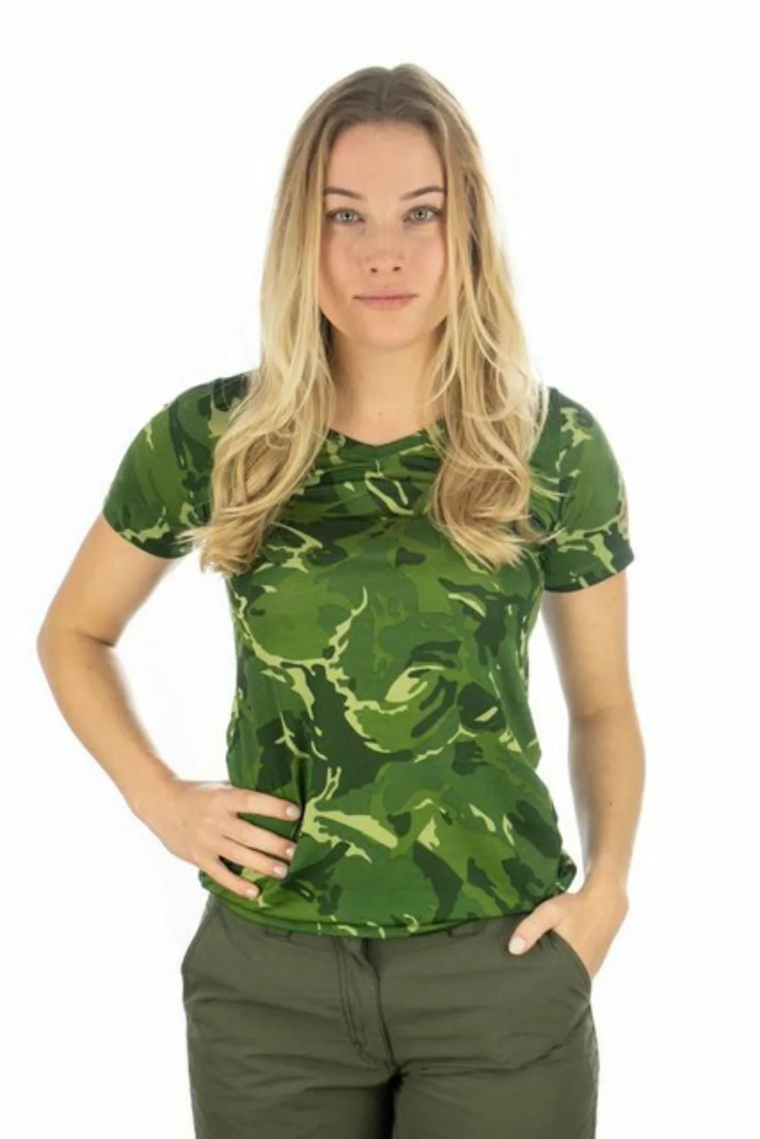 Tom Collins T-Shirt Triku Kurzarmshirt mit Allover-Camouflage-Druck günstig online kaufen