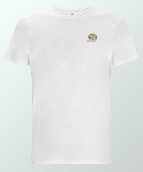 Flat White | Besticktes Organic Bio Baumwoll T-shirt günstig online kaufen