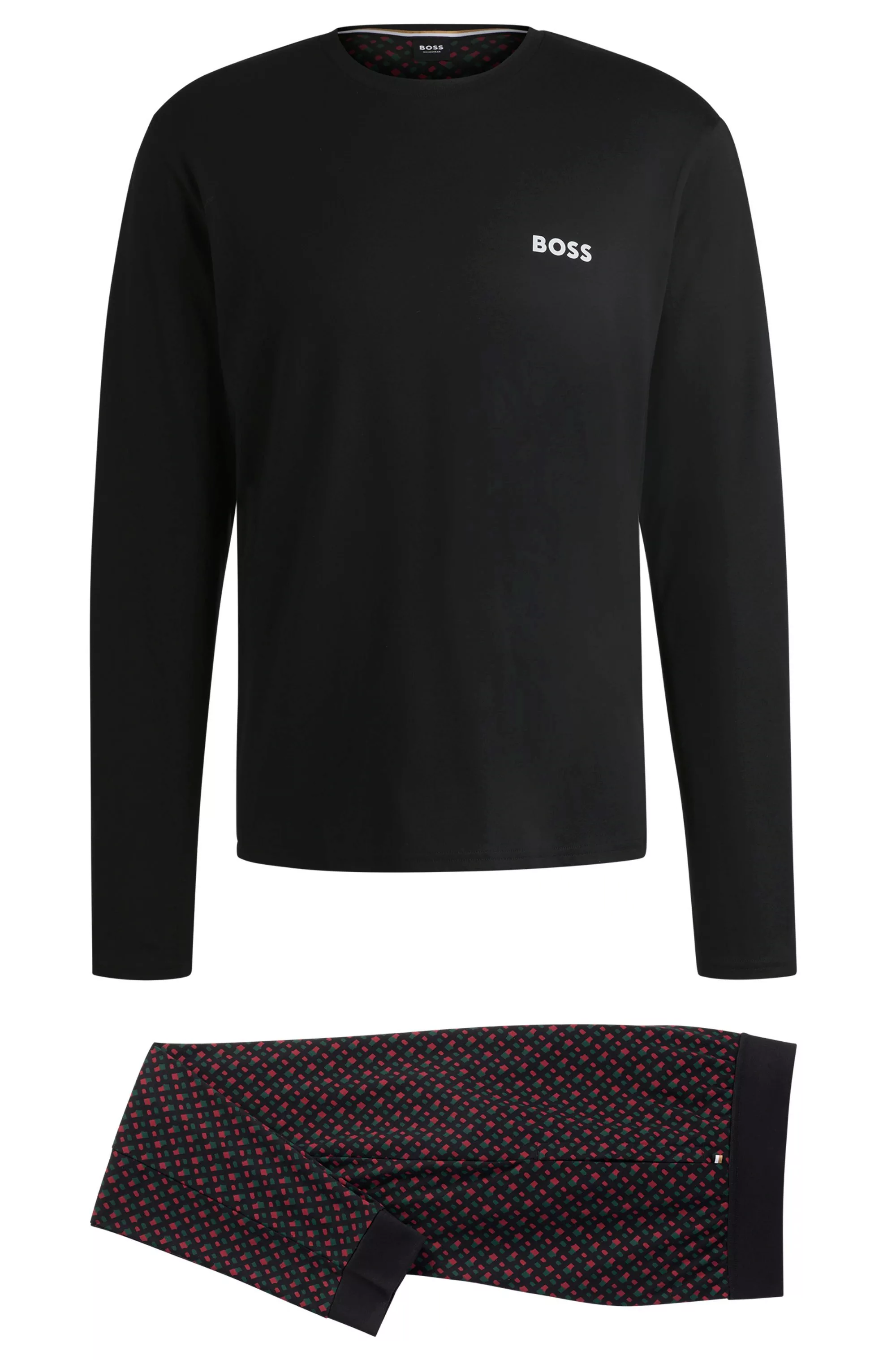 BOSS Pyjama "Relax Long Set", mit Rundhalsausschnitt günstig online kaufen