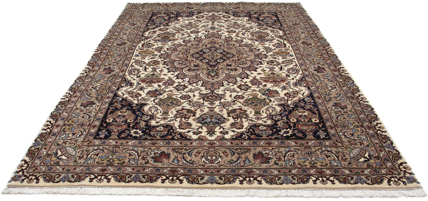 morgenland Wollteppich »Kaschmar Blumenmuster Beige 290 x 197 cm«, rechteck günstig online kaufen