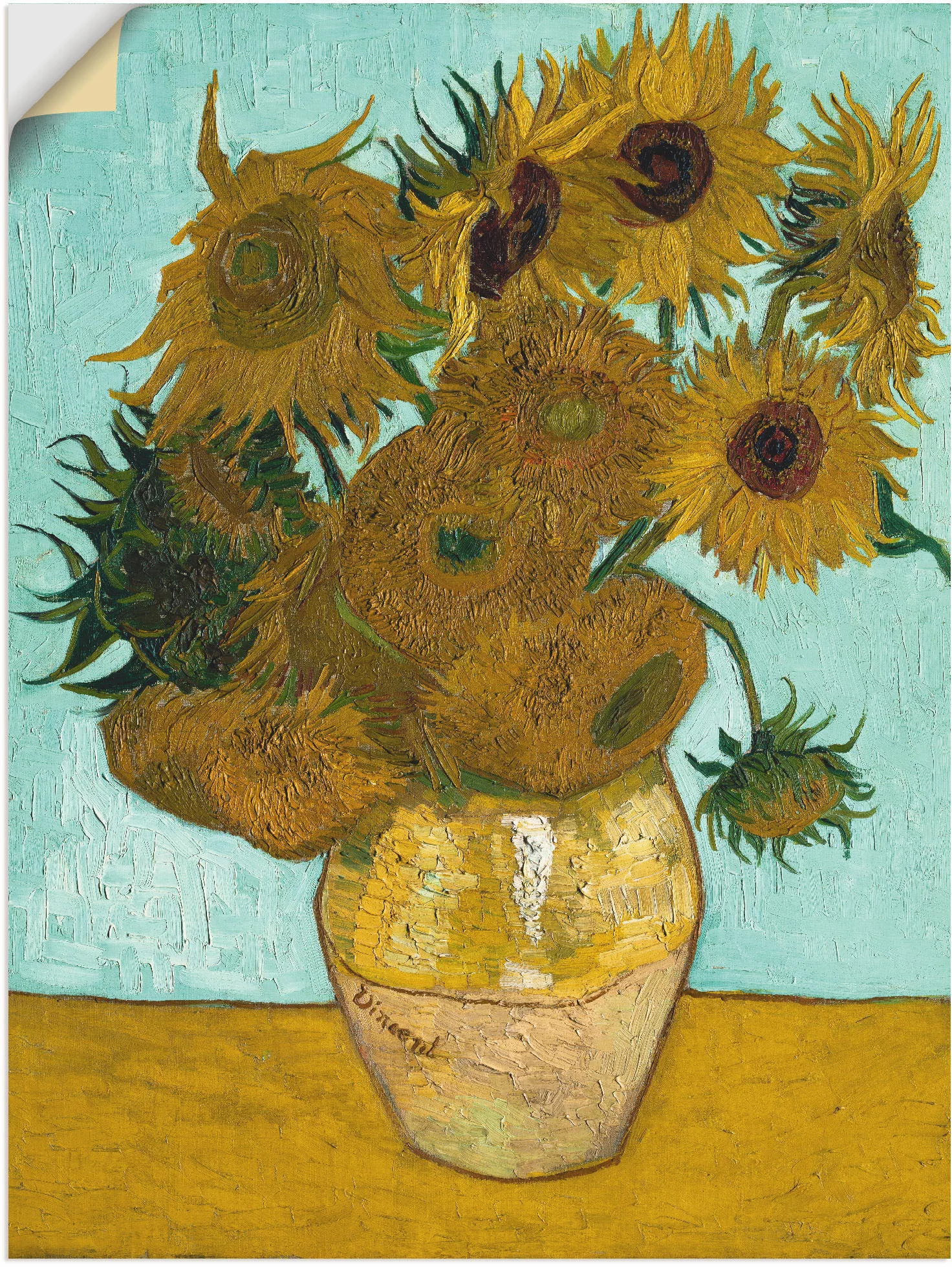 Artland Wandbild "Vase mit Sonnenblumen. 1888", Blumen, (1 St.) günstig online kaufen