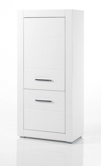 Furn.Design Midischrank Carrara (Highboard 2-türig, 65 x 142 cm) in weiß Ho günstig online kaufen