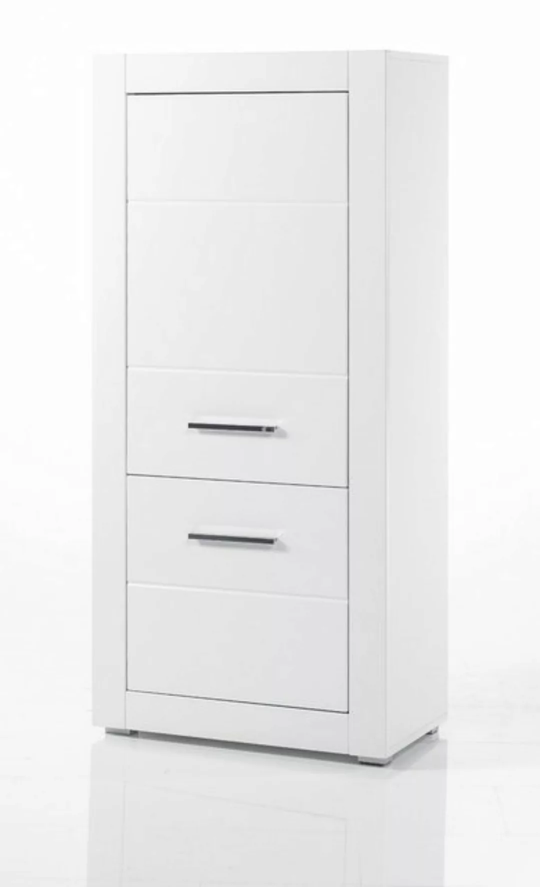 Furn.Design Midischrank Carrara (Highboard 2-türig, 65 x 142 cm) in weiß Ho günstig online kaufen