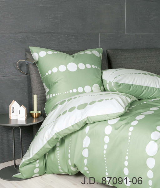 Janine Janine Mako-Satin Bettwäsche J.D. 87091 nebelgrün Größe:  240x220 cm günstig online kaufen