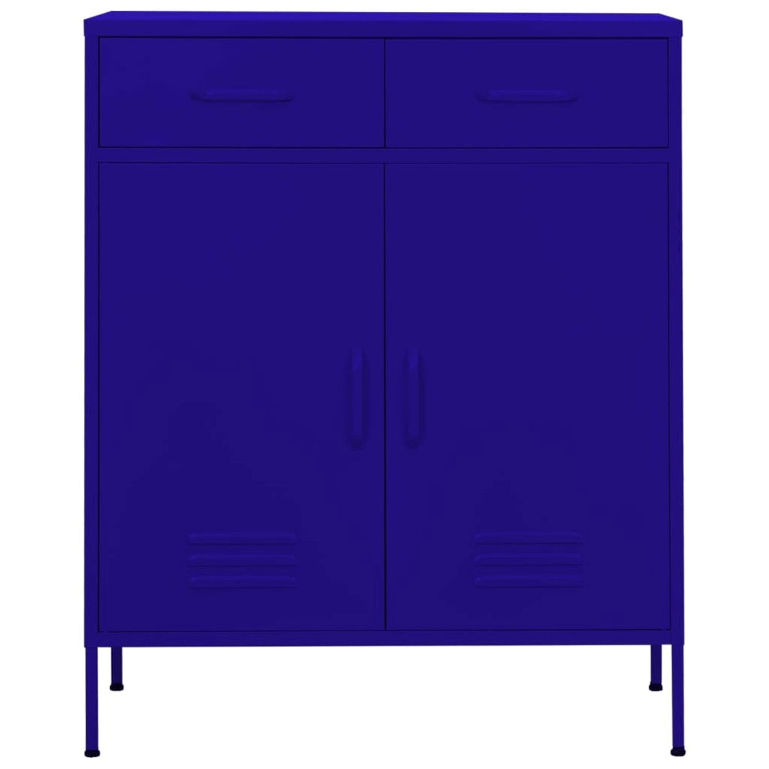 vidaXL Vitrine Lagerschrank Marineblau 80x35x101,5 cm Stahl günstig online kaufen