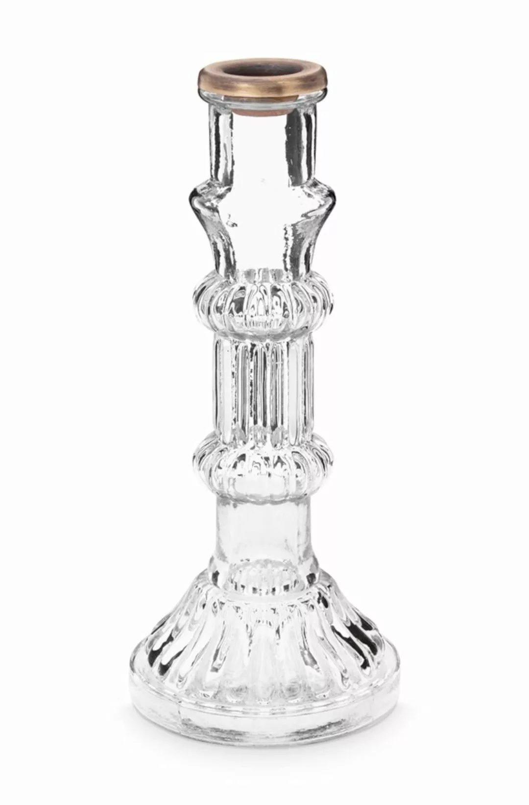 PIP STUDIO Kerzenleuchter Kerzenhalter clear glass Stripe 20 cm (klar) günstig online kaufen