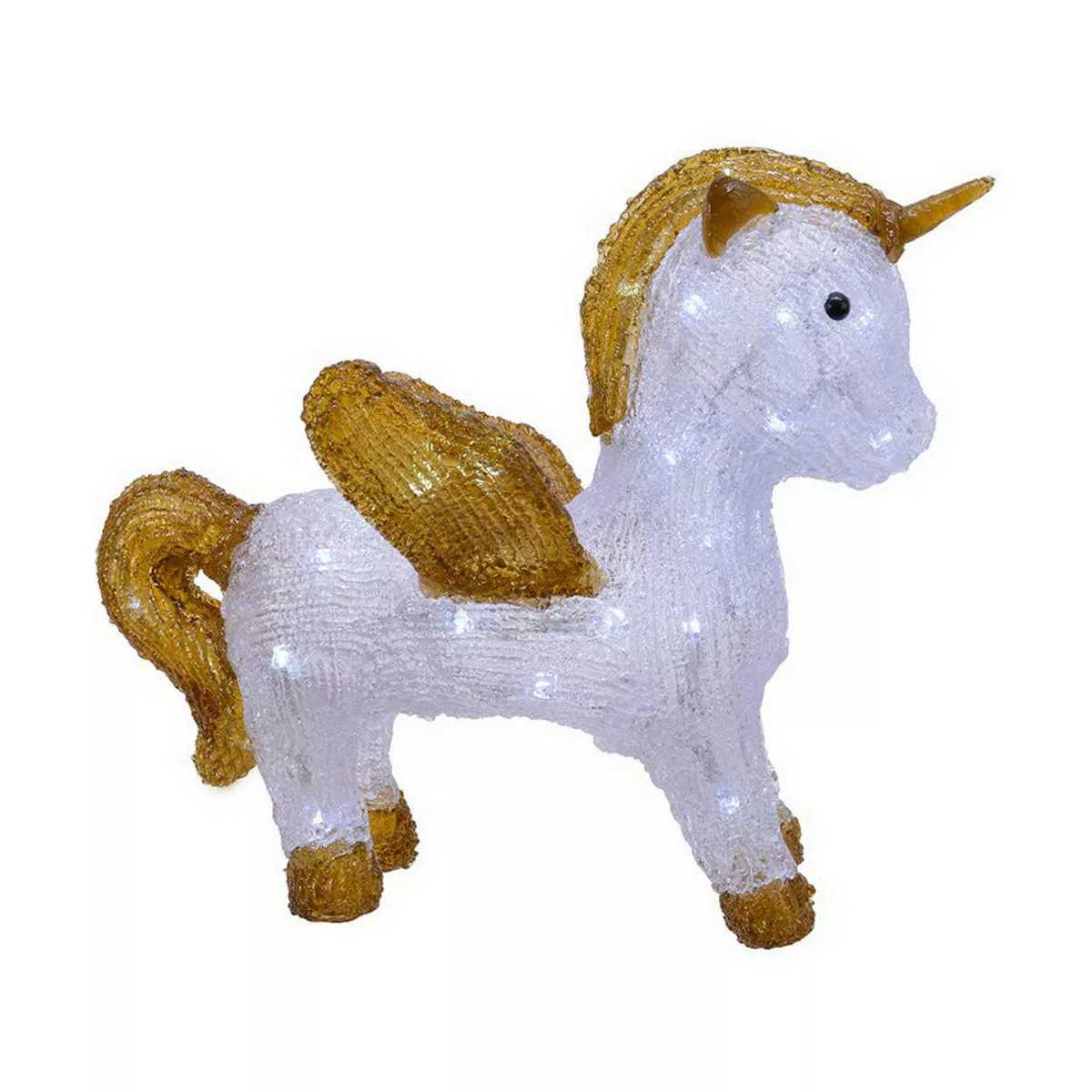 Deko-figur Lumineo Weiß Einhorn (17 X 33 X 38 Cm) günstig online kaufen