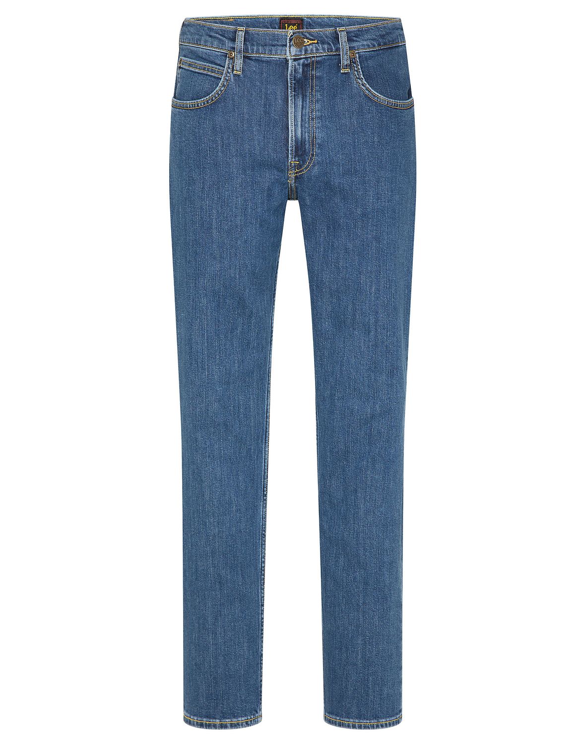 Lee Herren Jeans Brooklyn Straight - Regular Fit - Blau - Mid Stonewash günstig online kaufen
