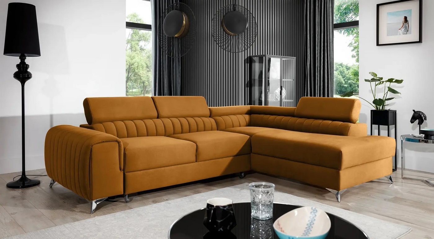 DB-Möbel Ecksofa "Lurence" Schlafsofa Wohnlandschaft Links Rechts Couch Bet günstig online kaufen