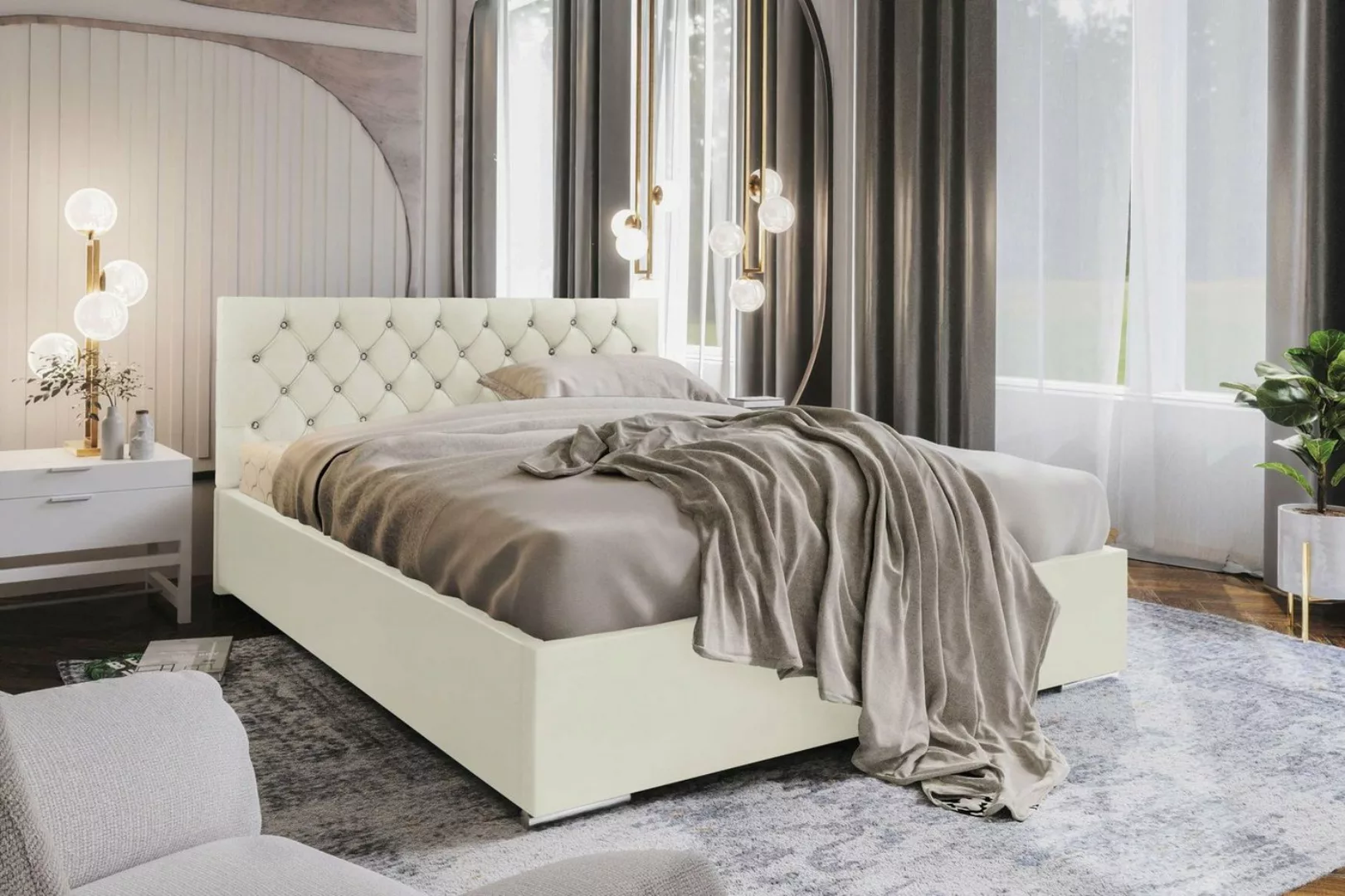 Stylefy Polsterbett Antonio (Schlafzimmerbett, Bett), 140/160/180 x 200 cm, günstig online kaufen