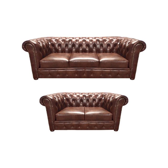 JVmoebel Chesterfield-Sofa 2x Sofas Wohnzimmer Einrichtung Chestefield Pols günstig online kaufen