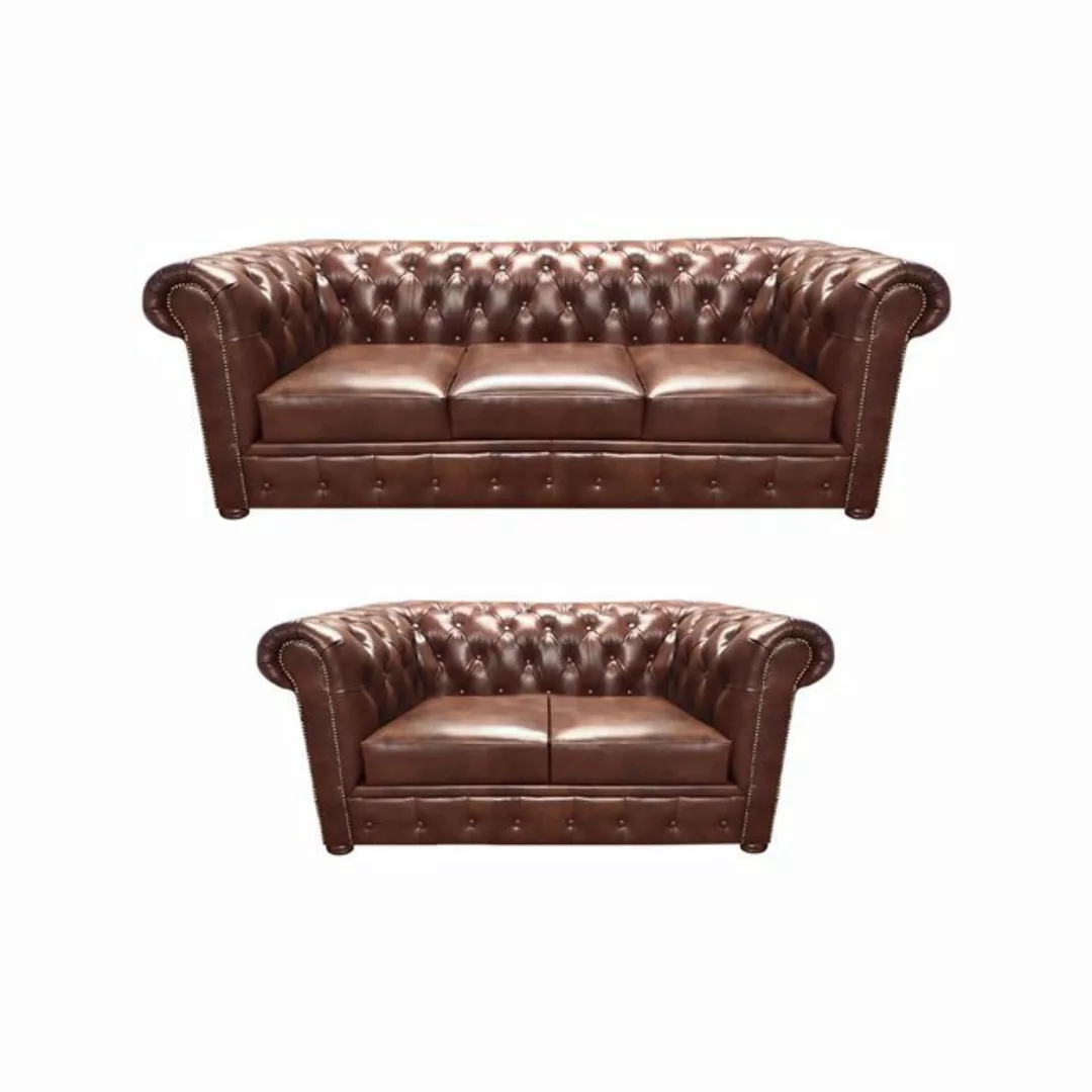 JVmoebel Chesterfield-Sofa 2x Sofas Wohnzimmer Einrichtung Chestefield Pols günstig online kaufen