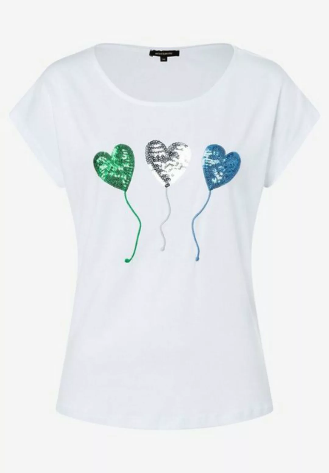 MORE&MORE T-Shirt Shirt with Embellishment "Hearts günstig online kaufen