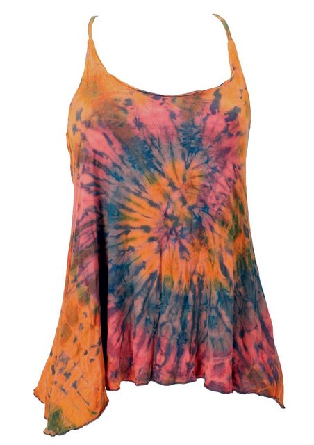 Guru-Shop T-Shirt Sommerliches Boho Batik Top, Unikat lockeres.. Festival, günstig online kaufen