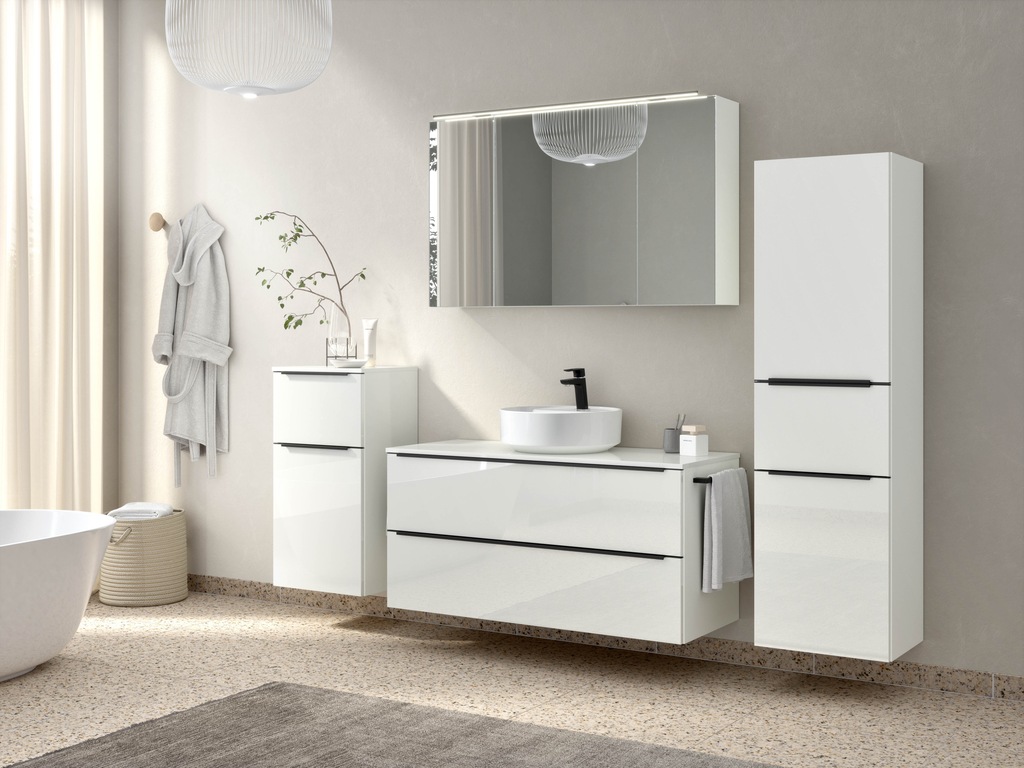 nobilia® Badmöbel-Set »Alvene«, (1 St., vormontiert, mit Soft-Close), Hochg günstig online kaufen