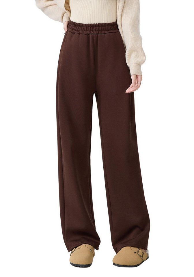 Zoclack Strickhose Damen Winter Warme Wolle Seide Loungehose mit Wide-Leg, günstig online kaufen