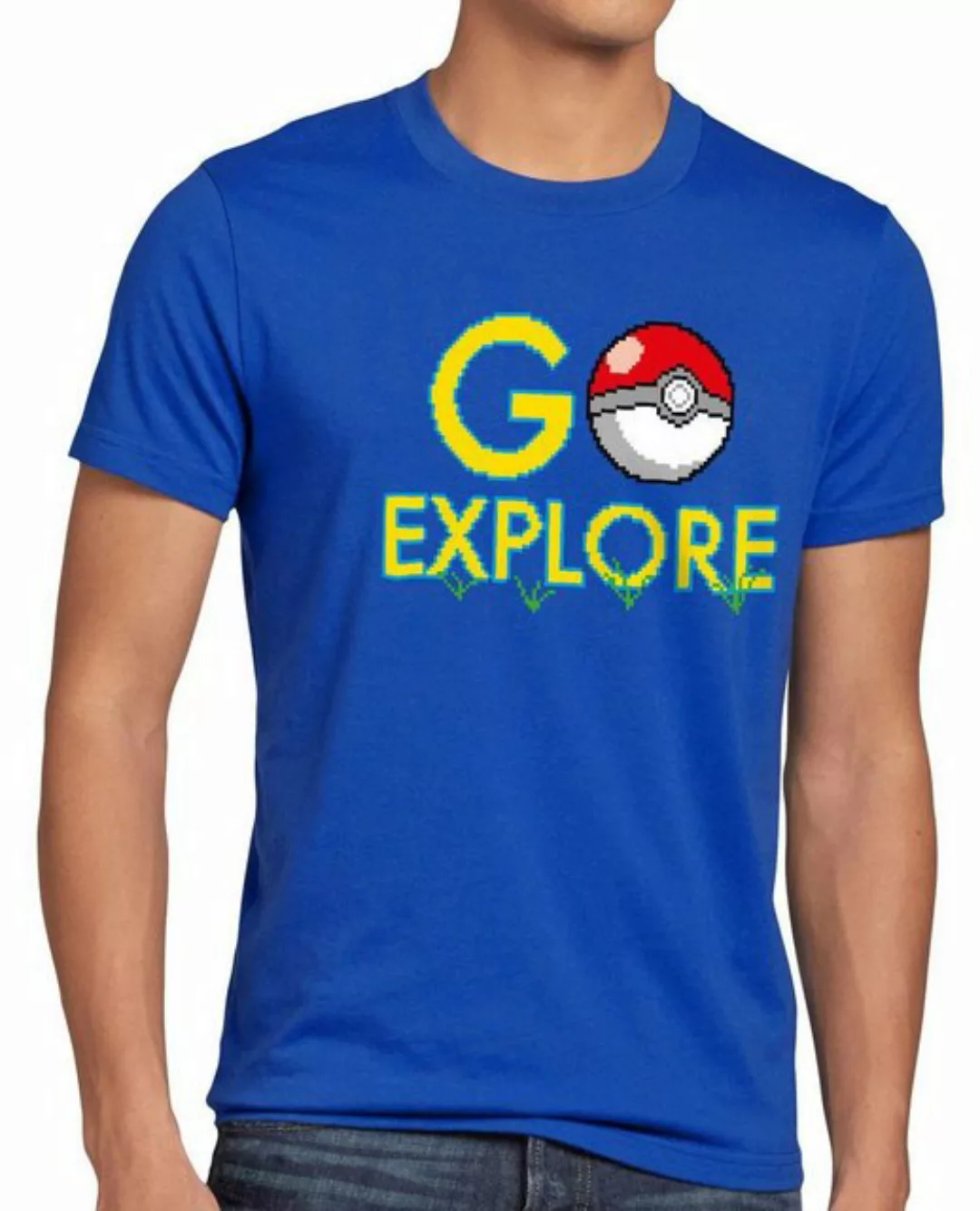 style3 T-Shirt Go Explore poke game app team Pokemon pikachu pokespot arena günstig online kaufen