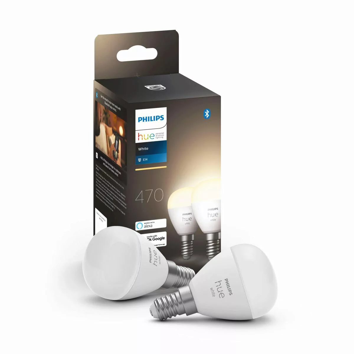 Smart Glühbirne Philips Weiß E14 40 W G 470 Lm (2700k) (2 Stück) (restaurie günstig online kaufen