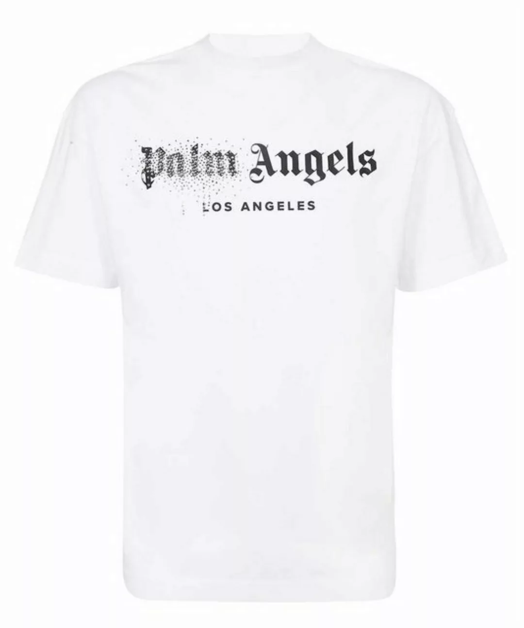 PALM ANGELS T-Shirt Rhinestone Sprayed Classic T-Shirt Weiss günstig online kaufen