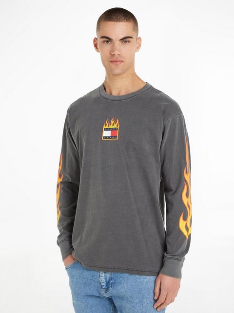 Tommy Jeans Langarmshirt TJM L/S BURNING BADGE TEE günstig online kaufen