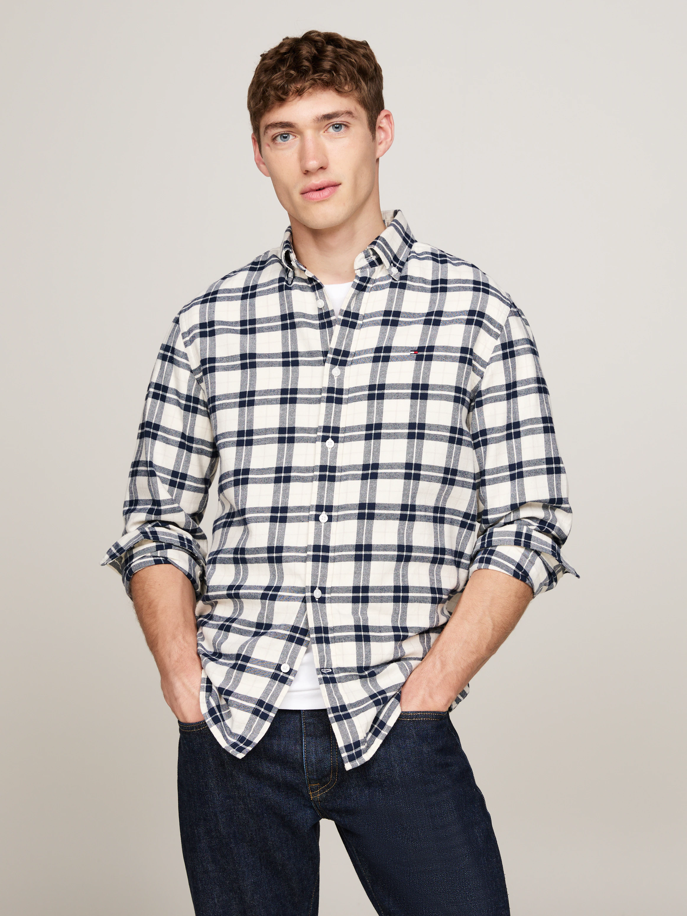 Tommy Hilfiger Langarmhemd "BRUSHED EASY CHECK RF SHIRT", mehrfarbig karier günstig online kaufen