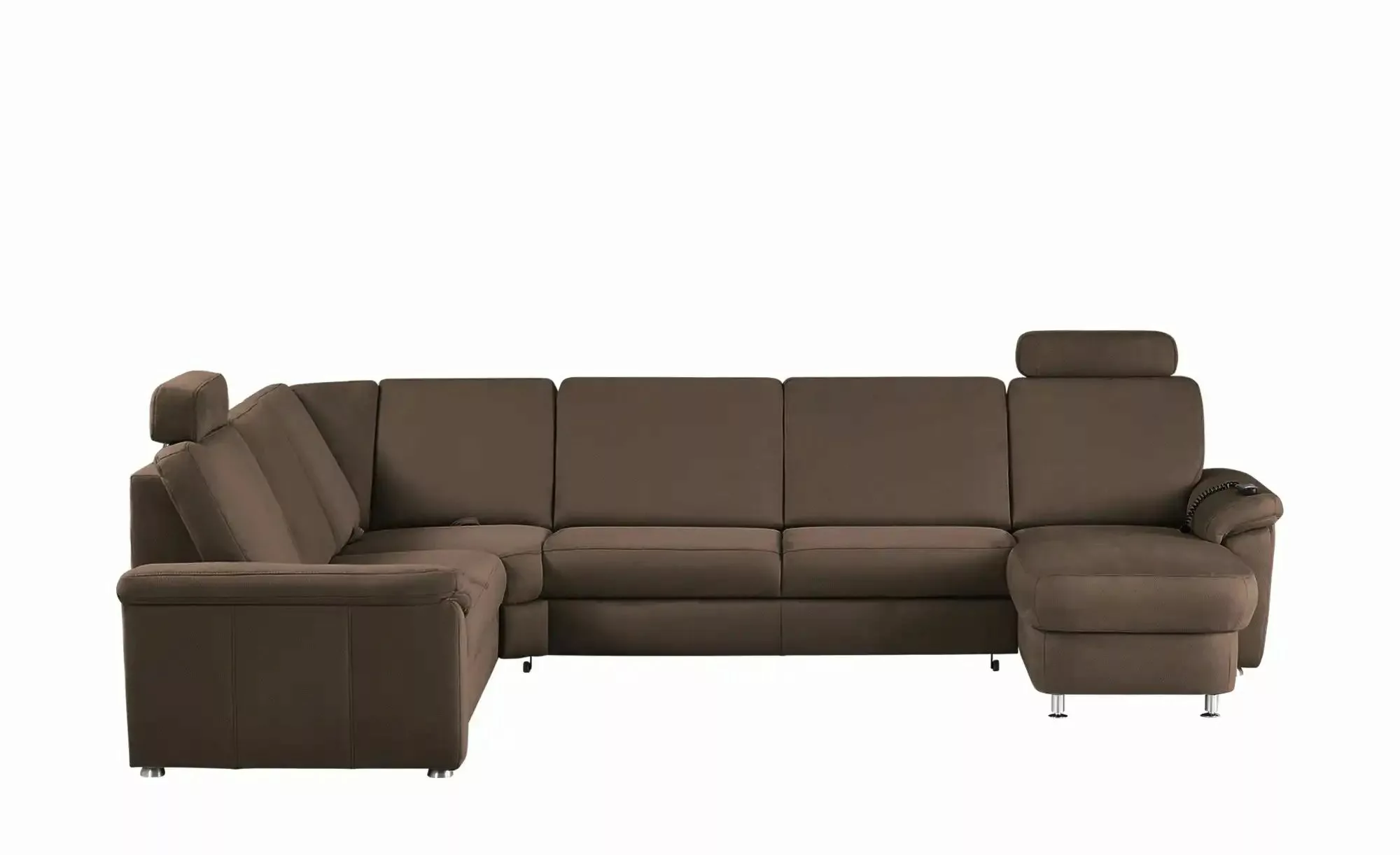 meinSofa Wohnlandschaft Mikrofaser Rita ¦ braun ¦ Maße (cm): B: 330 H: 91 T günstig online kaufen