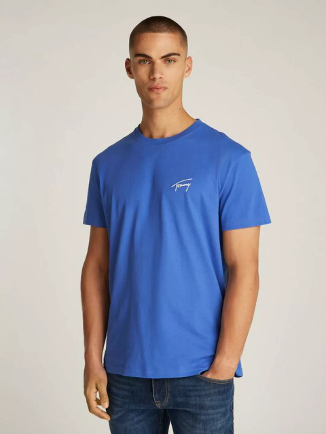 Tommy Jeans T-Shirt TJM REG SIGNATURE TEE EXT in Unifarbe günstig online kaufen