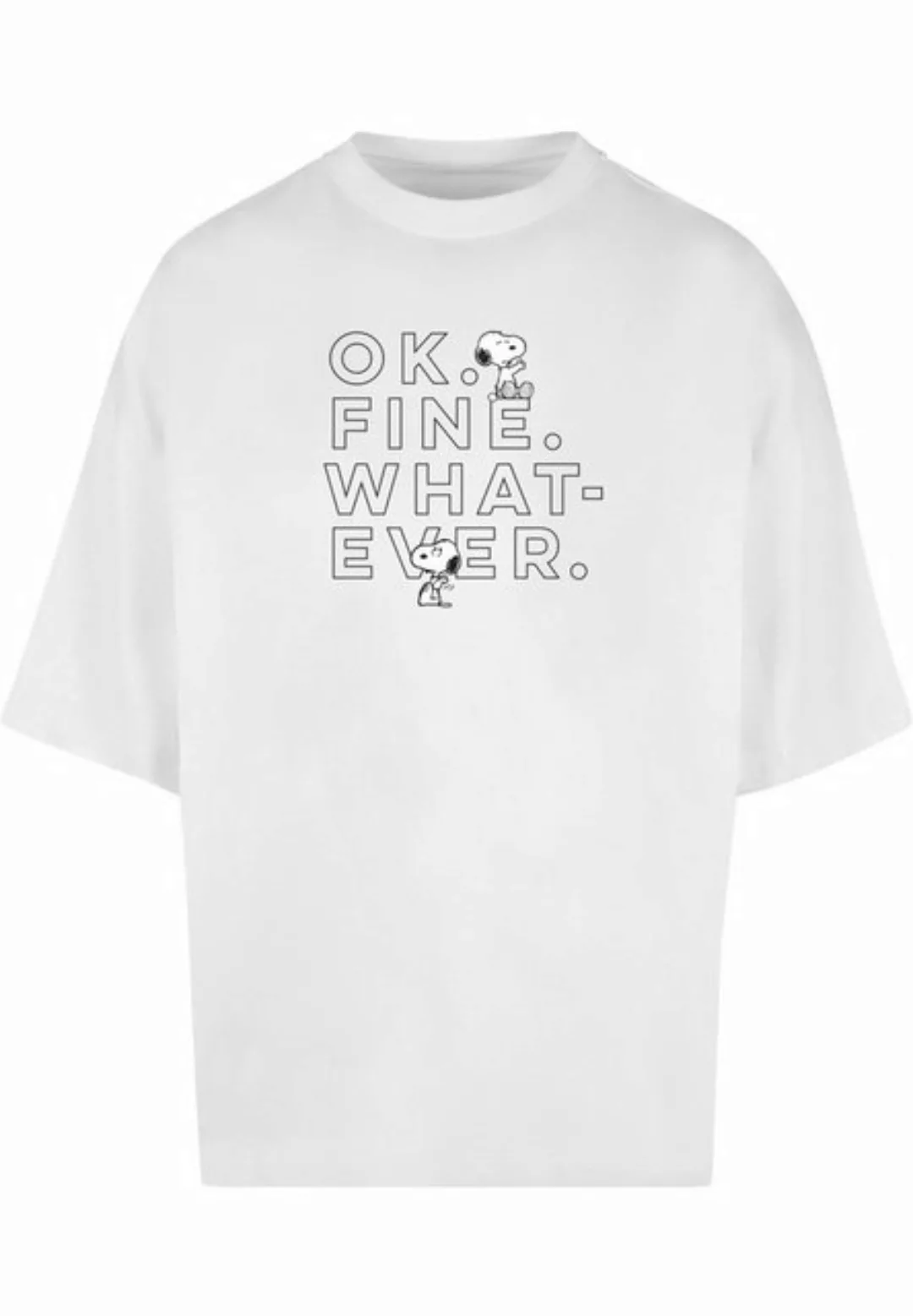 Merchcode T-Shirt Merchcode Herren Peanuts - Ok Fine Whatever Huge Tee (1-t günstig online kaufen
