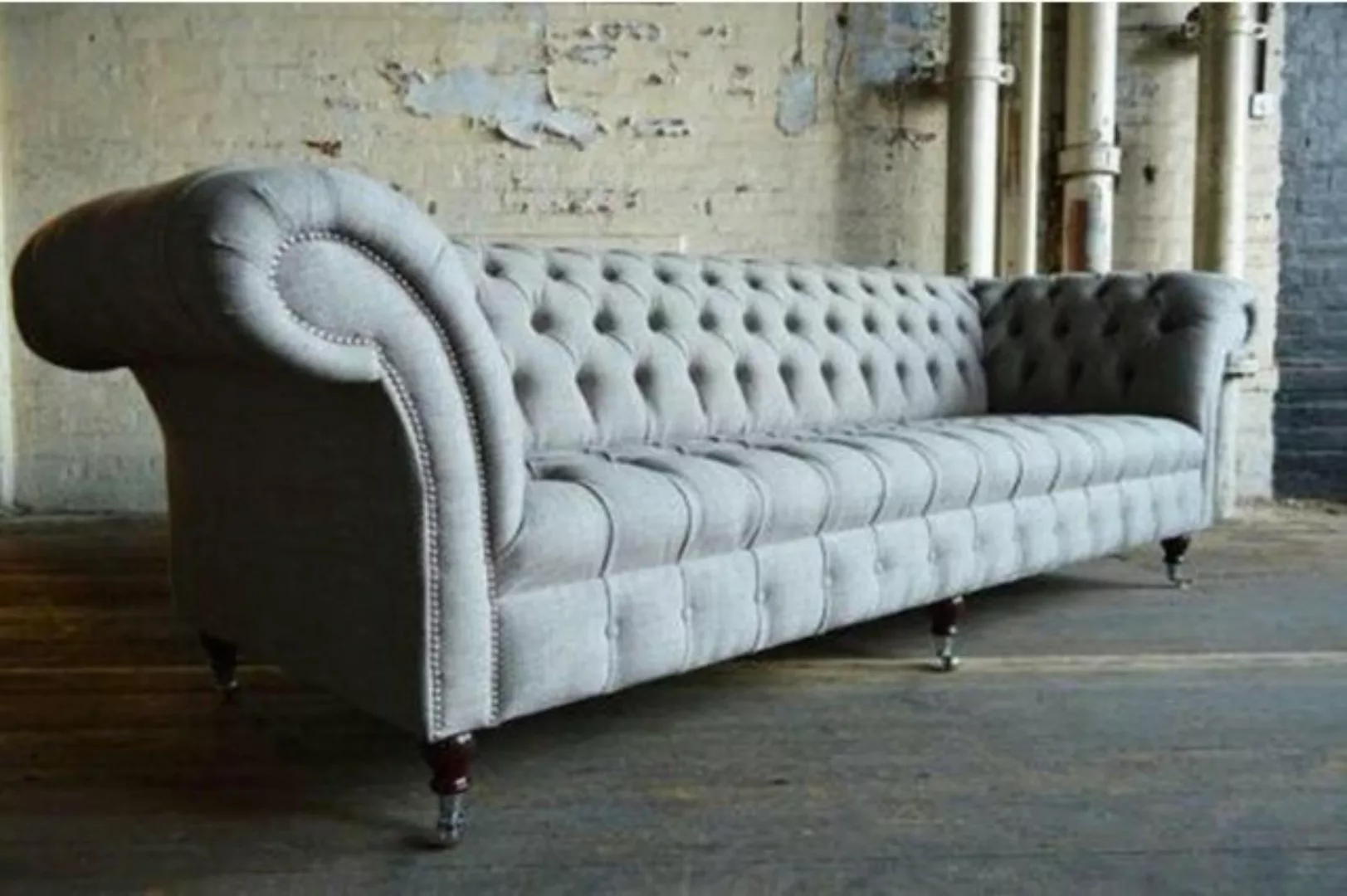 JVmoebel Chesterfield-Sofa, Chesterfield Big Textil Design Wohnzimmer Couch günstig online kaufen