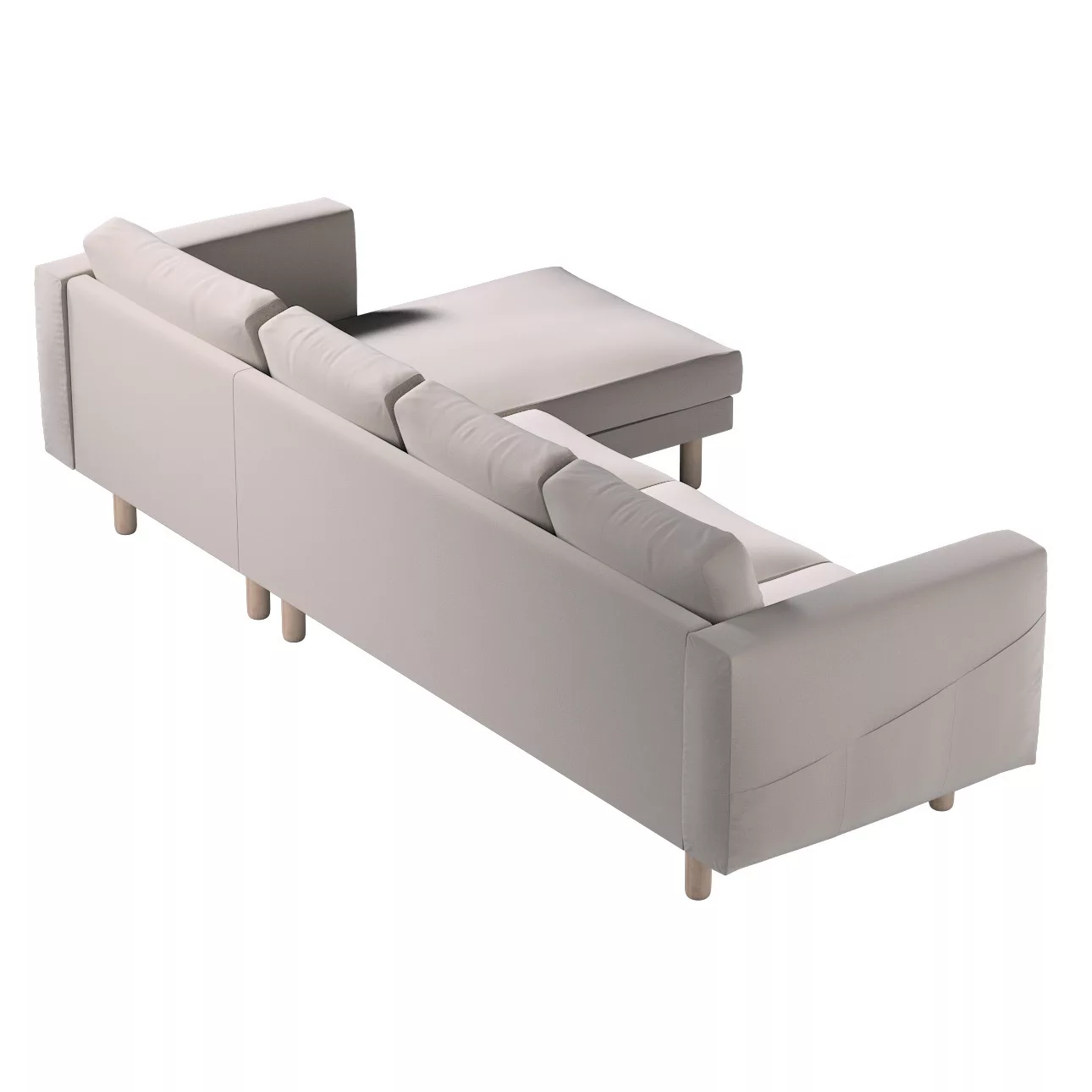 Bezug für Norsborg 4-Sitzer Sofa mit Recamiere, beige, Norsborg Bezug für 4 günstig online kaufen