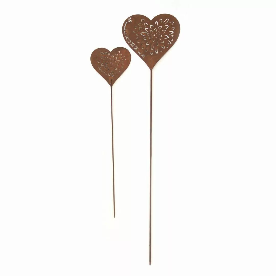 K&L Wall Art Gartenstecker Herz Roststecker günstig online kaufen
