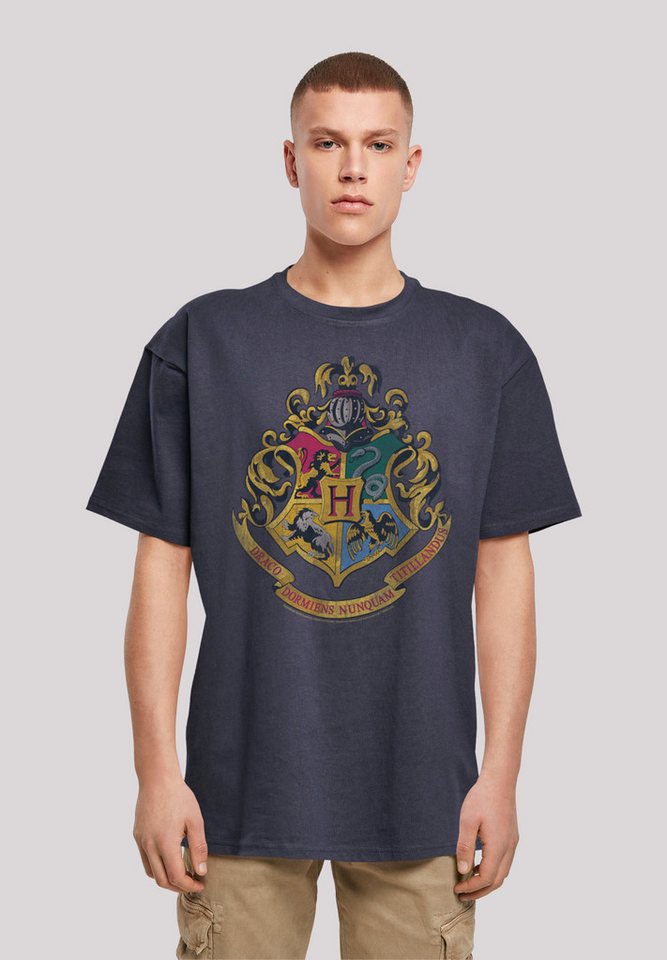 F4NT4STIC T-Shirt Harry Potter Distressed Hogwarts Crest Print günstig online kaufen