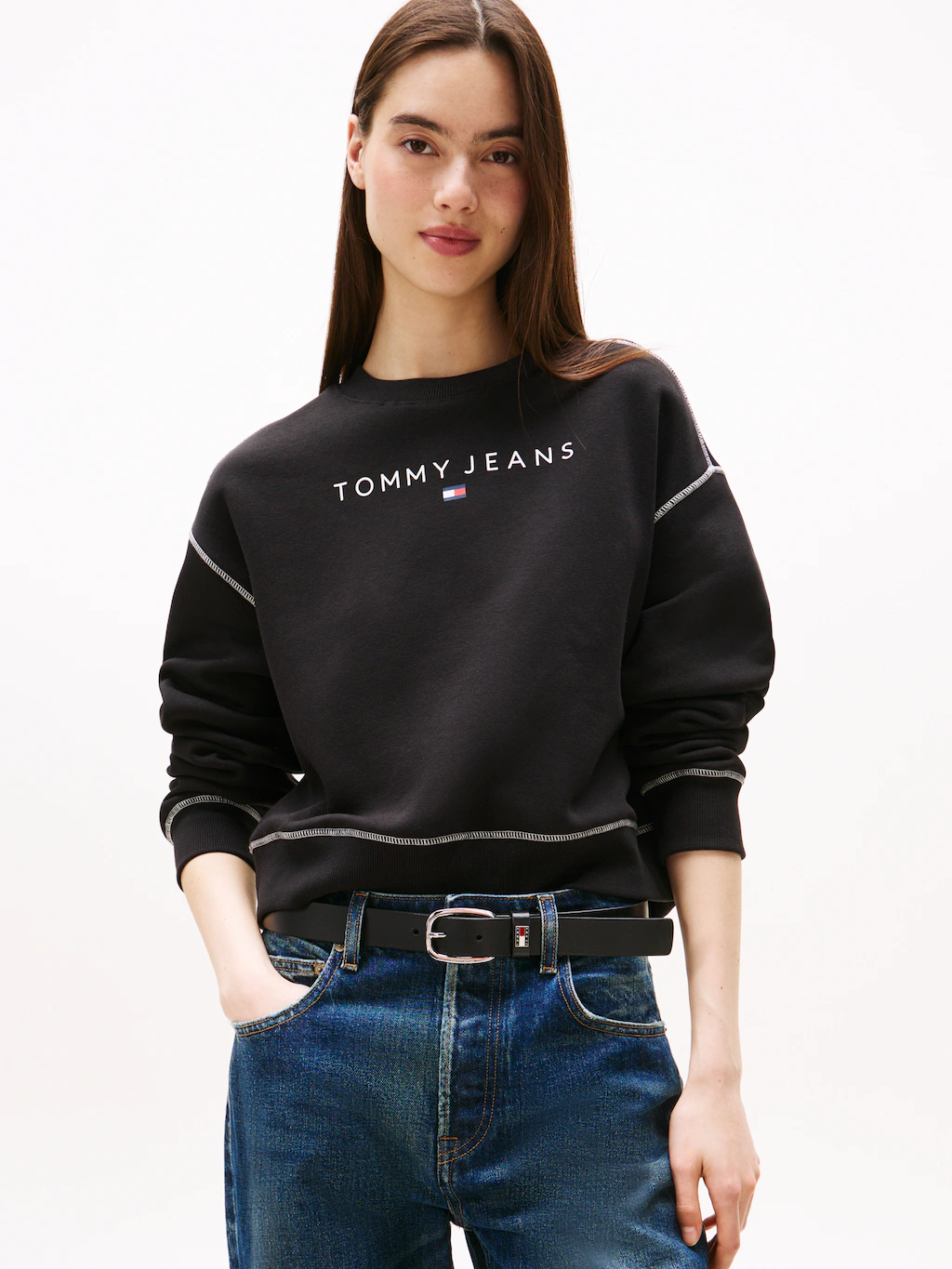 Tommy Jeans Sweatshirt "TJW RLX CRP STITCH LINEAR CREW" günstig online kaufen