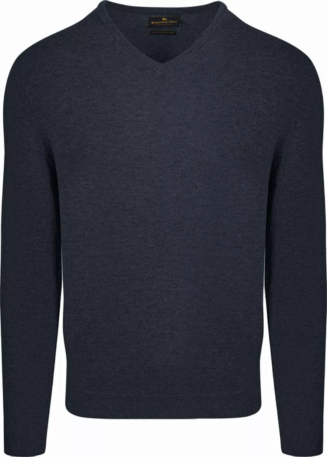 Steppin' Out Pullover V-Ausschnitt Merinowolle Navy - Größe XXL günstig online kaufen