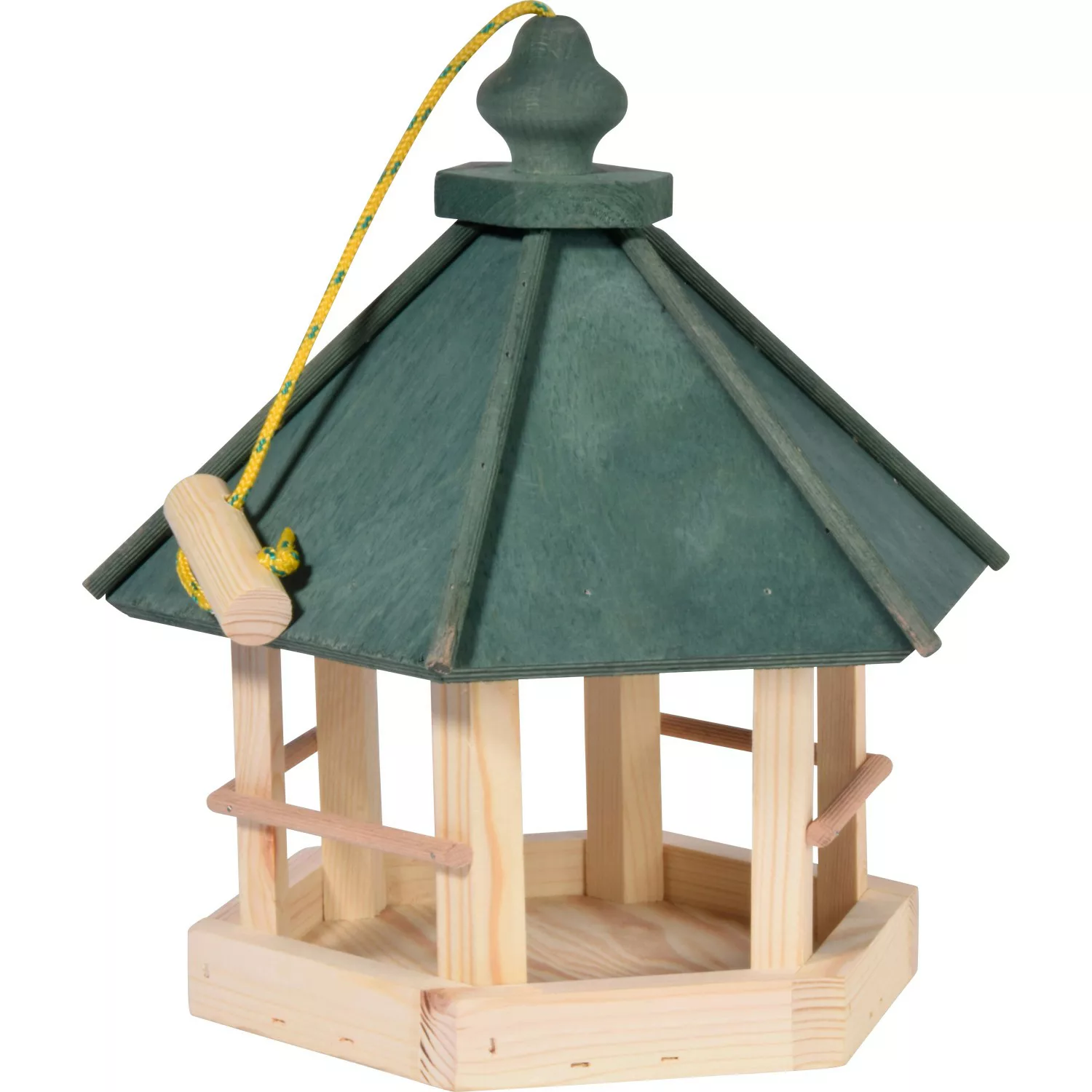 Dobar Vogelhaus mit grünem Dach 29 x 32 x 36 cm Kiefer Grün FSC® günstig online kaufen