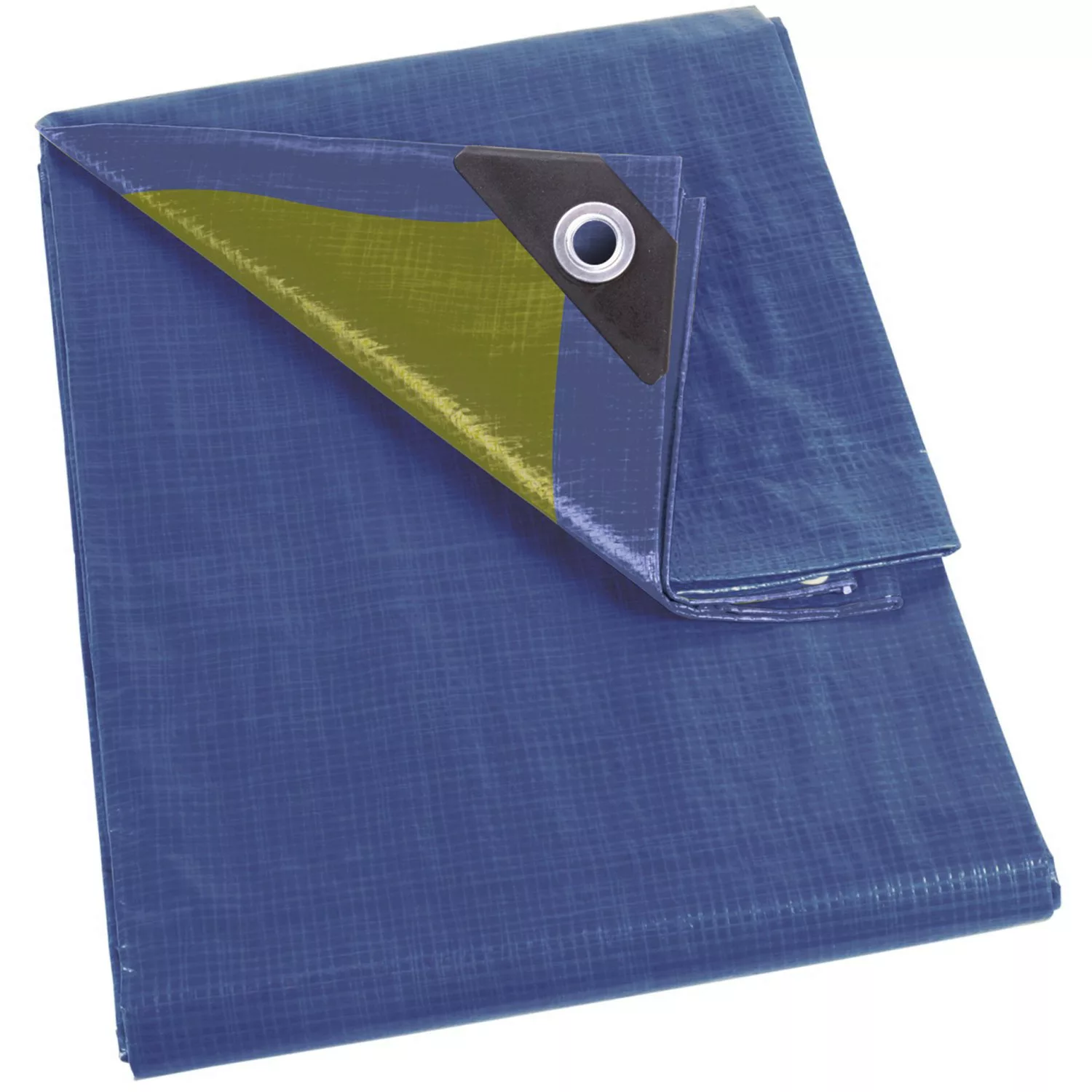 Perel Abdeckplane Blau/Khaki stark 6 x 10 m günstig online kaufen