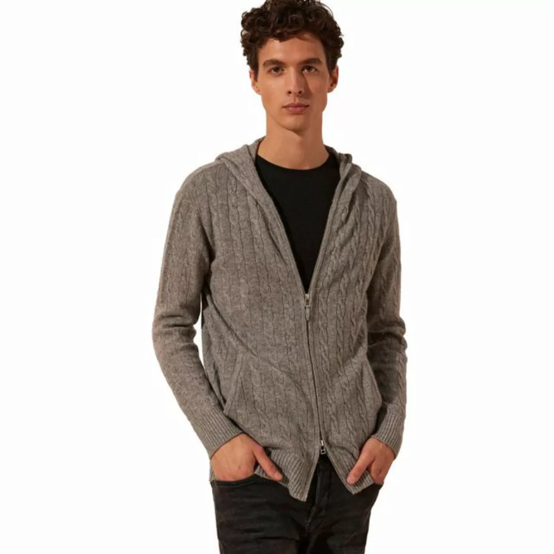 Silk and Cashmere Strickjacke Luxuriöser Herren-Cardigan aus Wolle & Kaschm günstig online kaufen