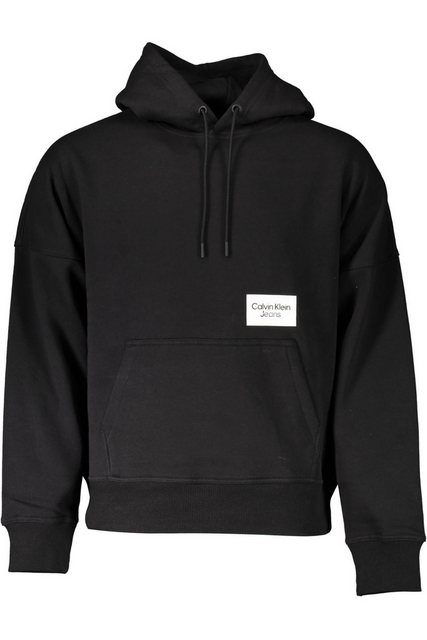 Calvin Klein Jeans Sweatshirt Herren-Sweatshirt Schwarz Kapuze & Kängurutas günstig online kaufen