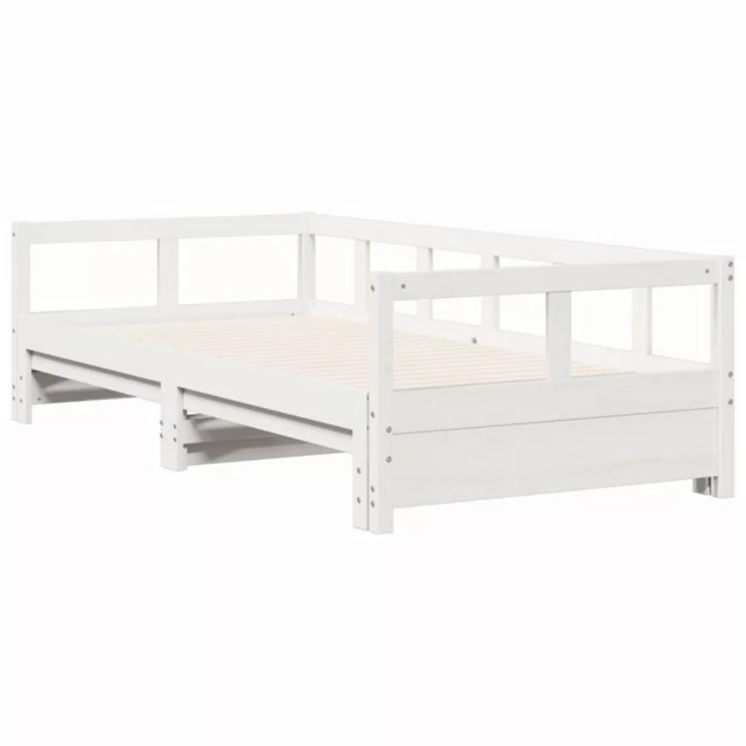 vidaXL Bett Tagesbett ohne Matratze Weiß 80x200 cm Massivholz Kiefer günstig online kaufen