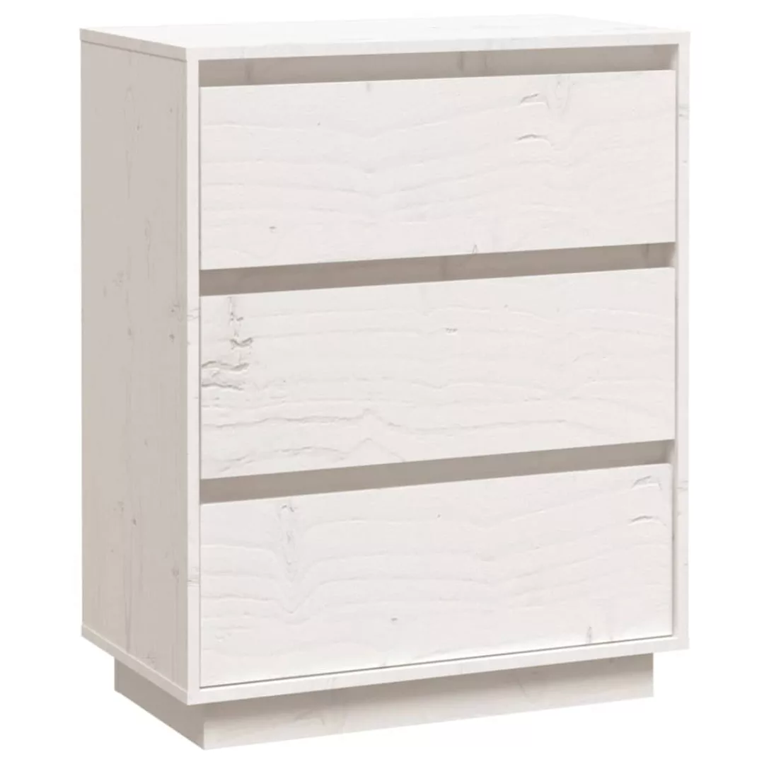 Vidaxl Sideboard Weiß 60x34x75 Cm Massivholz Kiefer günstig online kaufen