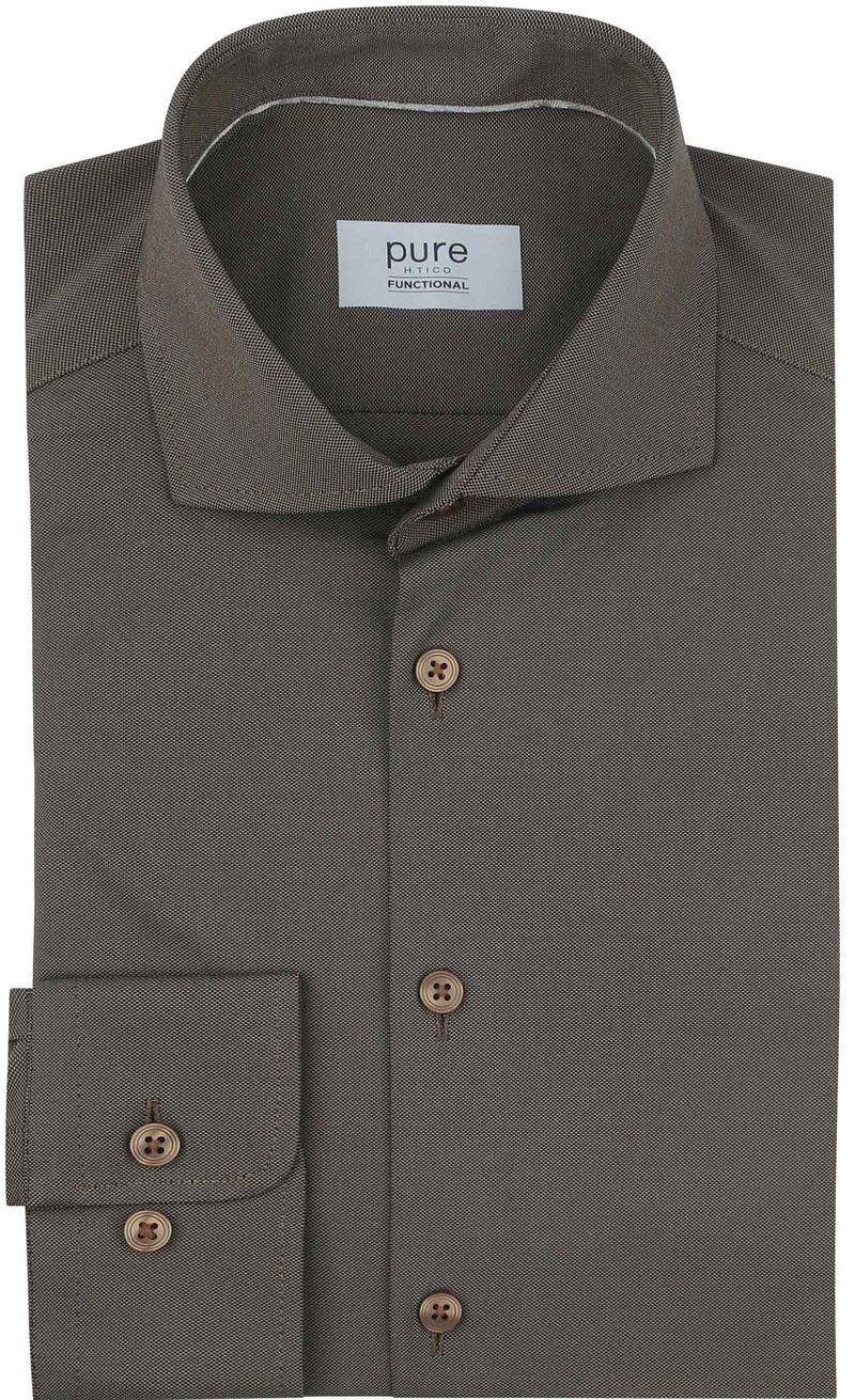 Pure The Functional Shirt Super Stretch Braun - Größe 38 günstig online kaufen