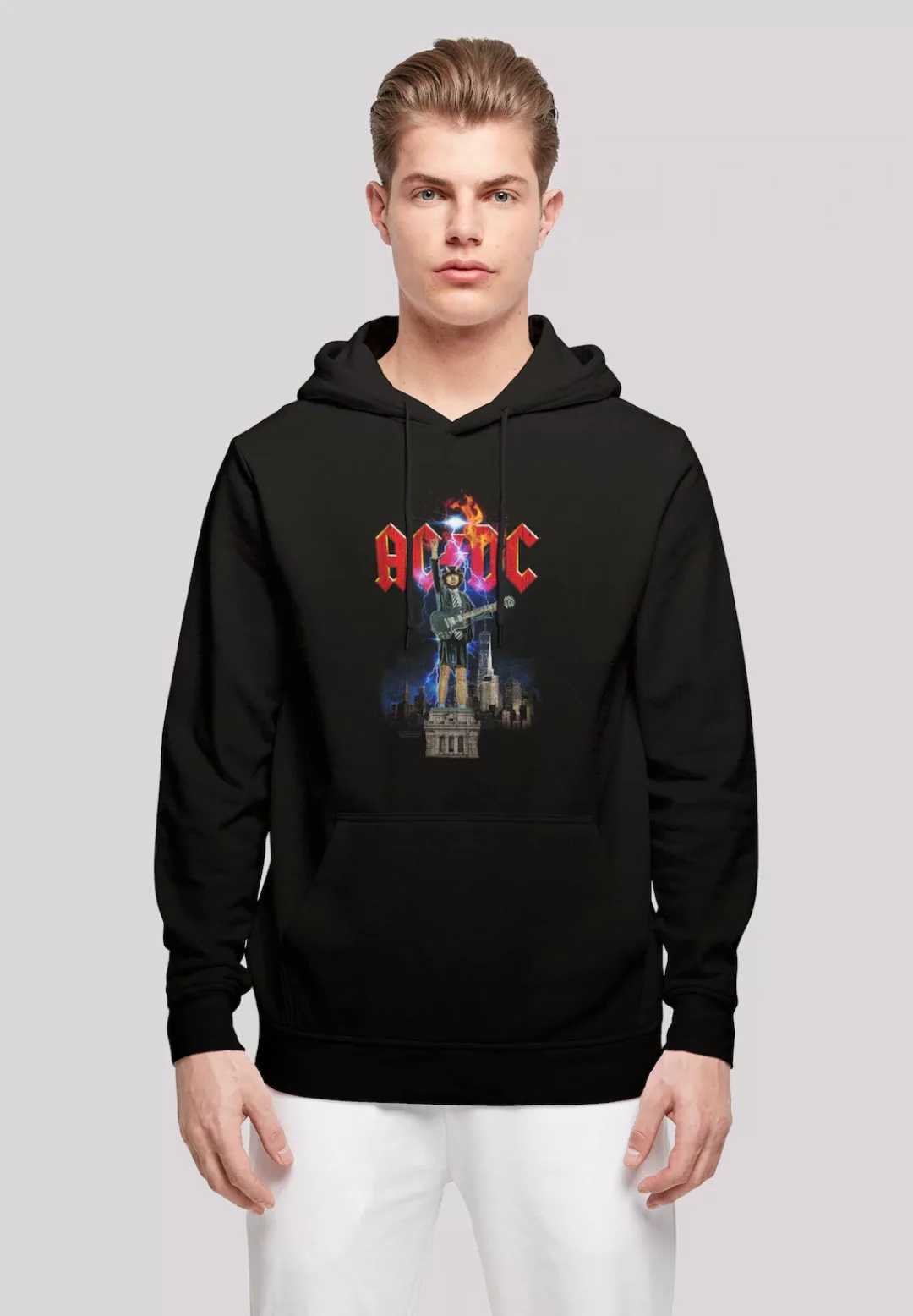 F4NT4STIC Kapuzenpullover ACDC Rock Band Music Angus NYC Lightning Print günstig online kaufen