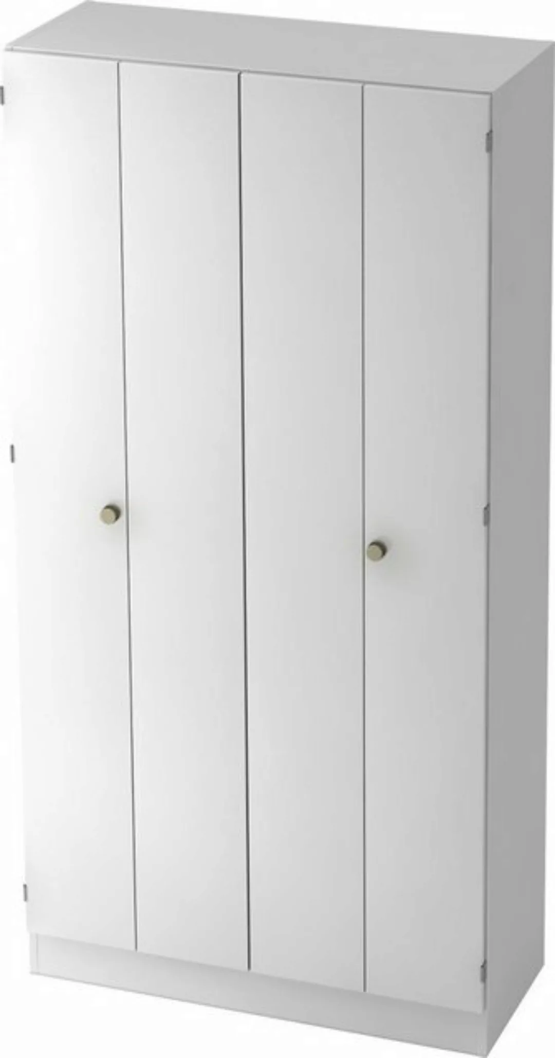 Aktenschrank Falttürenschrank Solid 5OH BxTxH 100x42x200,4cm Griff RE Weiß/ günstig online kaufen