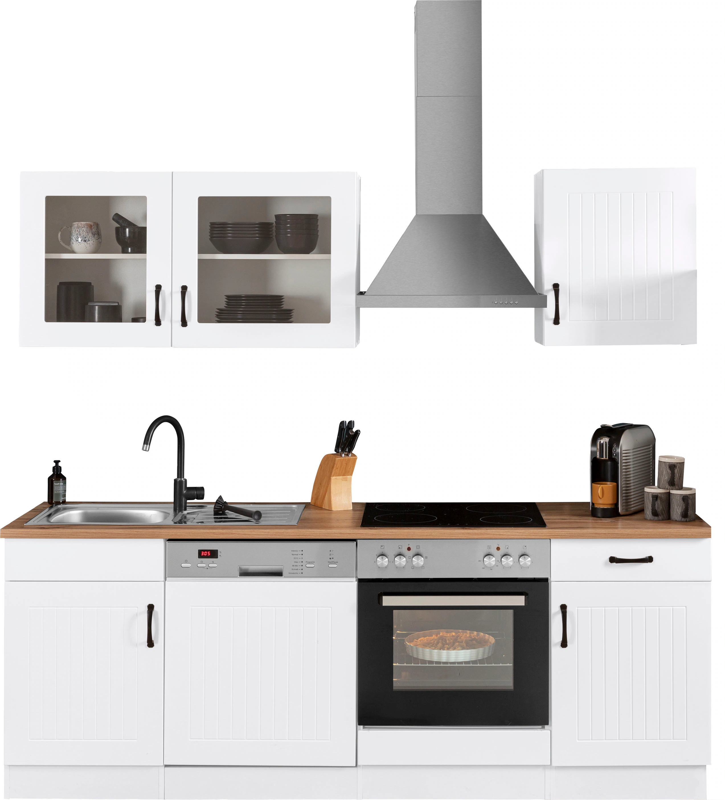 HELD MÖBEL Küchenzeile "Athen", mit E-Geräten, Breite 220 cm, mit hochwerti günstig online kaufen
