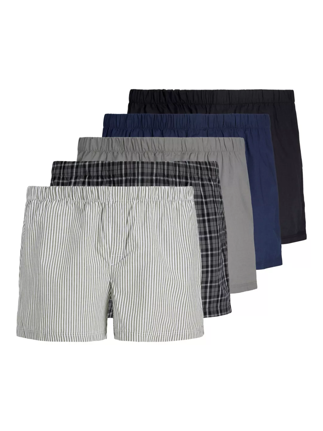 Jack & Jones PlusSize Boxershorts "JACMILANO WOVEN BOXERS 5 PACK PLS SN" günstig online kaufen