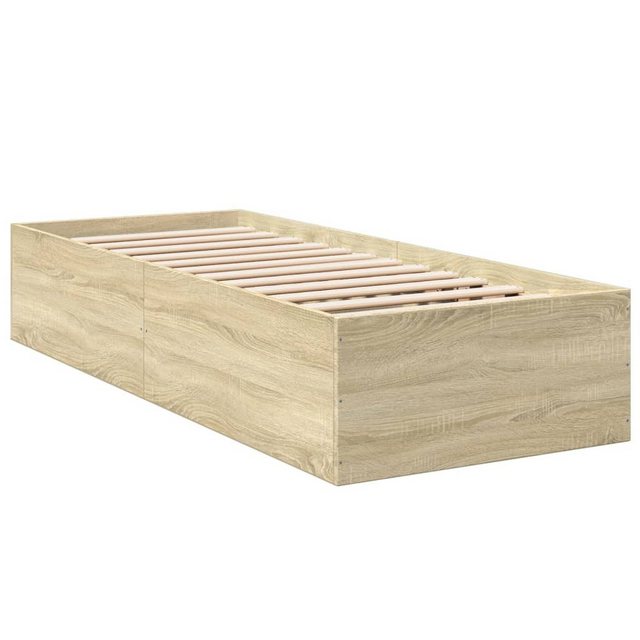 vidaXL Bettgestell, Bettrahmen Sonoma-Eiche 100x200 cm Holzwerkstoff günstig online kaufen