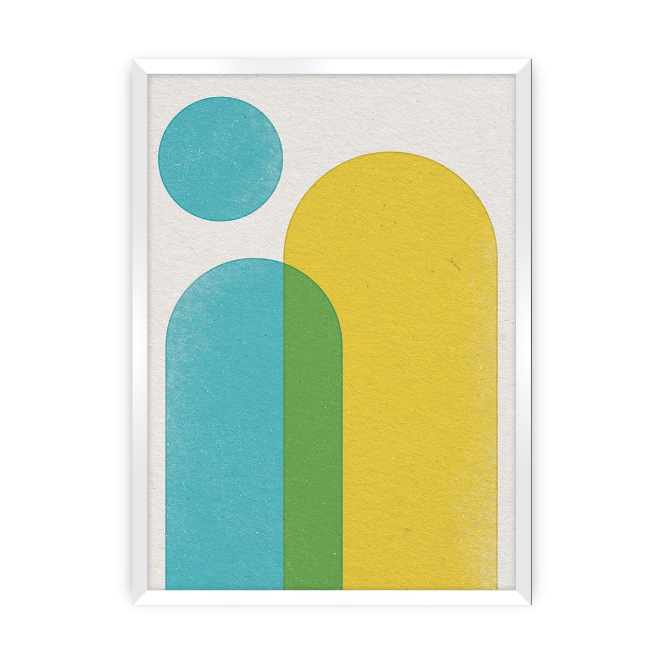 Poster Abstract Shapes II, 40 x 50 cm, Ramka: Biała günstig online kaufen